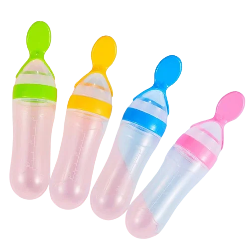 Apple bear Silicone  Spoon feeder